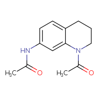 Chemical structure of N-(1-acetyl-1,2,3,4-tetrahydroquinolin-7-yl)acetamide - CSSB00020681079