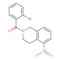Chemical structure of 2-(2-bromobenzoyl)-5-nitro-1,2,3,4-tetrahydroisoquinoline - CSSB02121899048