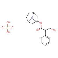 Chemical structure of 8-methyl-8-azabicyclo[3.2.1]octan-3-yl 3-hydroxy-2-phenylpropanoate; sulfuric acid - CSSB00025726116