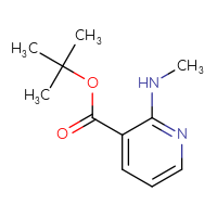 Chemical structure of tert-butyl 2-(methylamino)pyridine-3-carboxylate - CSSB00010508431