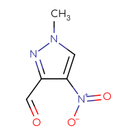 Chemical structure of 1-methyl-4-nitro-1H-pyrazole-3-carbaldehyde - CSSB00153490596