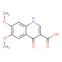 Chemical structure of 6,7-dimethoxy-4-oxo-1,4-dihydroquinoline-3-carboxylic acid - CSSB00000678429