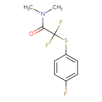 Chemical structure of 2,2-difluoro-2-[(4-fluorophenyl)sulfanyl]-N,N-dimethylacetamide - CSSB01432920419