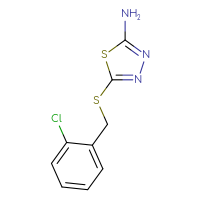 Chemical structure of 5-{[(2-chlorophenyl)methyl]sulfanyl}-1,3,4-thiadiazol-2-amine - CSSB00000149055