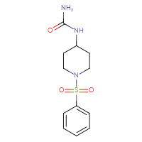 Chemical structure of [1-(benzenesulfonyl)piperidin-4-yl]urea - CSSB00040417508