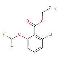Chemical structure of ethyl 2-chloro-6-(difluoromethoxy)benzoate - CSSB00050383415