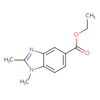 Chemical structure of ethyl 1,2-dimethyl-1H-1,3-benzodiazole-5-carboxylate - CSSB00009829908