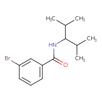 Chemical structure of 3-bromo-N-(2,4-dimethylpentan-3-yl)benzamide - CSSB00127978106