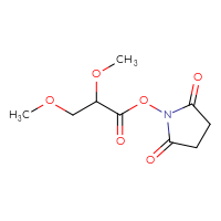 Chemical structure of 2,5-dioxopyrrolidin-1-yl 2,3-dimethoxypropanoate - CSSB17484214033