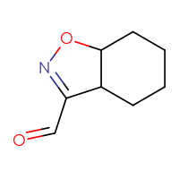 Chemical structure of 3a,4,5,6,7,7a-hexahydro-1,2-benzoxazole-3-carbaldehyde - CSSB02125808960