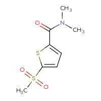 Chemical structure of 5-methanesulfonyl-N,N-dimethylthiophene-2-carboxamide - CSSB01991487359