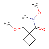 Chemical structure of N-methoxy-1-(methoxymethyl)-N-methylcyclobutane-1-carboxamide - CSSB00017431243