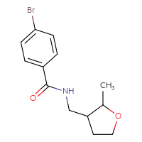 Chemical structure of 4-bromo-N-[(2-methyloxolan-3-yl)methyl]benzamide - CSSB00007292025