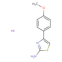 Chemical structure of 4-(4-methoxyphenyl)-1,3-thiazol-2-amine hydroiodide - CSSB00102609405