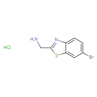 Chemical structure of 1-(6-bromo-1,3-benzothiazol-2-yl)methanamine hydrochloride - CSSB06744595406