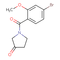 Chemical structure of 1-(4-bromo-2-methoxybenzoyl)pyrrolidin-3-one - CSSB00017839919