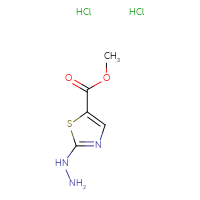 Chemical structure of methyl 2-hydrazinyl-1,3-thiazole-5-carboxylate dihydrochloride - CSSB20621656728