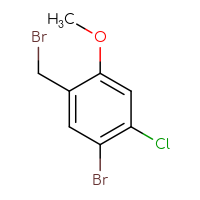 Chemical structure of 1-bromo-5-(bromomethyl)-2-chloro-4-methoxybenzene - CSSB00020788992