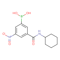 Chemical structure of [3-(cyclohexylcarbamoyl)-5-nitrophenyl]boronic acid - CSSB00000030383