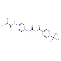 Chemical structure of N-[4-({[(4-tert-butylphenyl)formamido]methanethioyl}amino)phenyl]-2-methylpropanamide - CSSB00025704862
