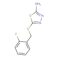 Chemical structure of 5-{[(2-fluorophenyl)methyl]sulfanyl}-1,3,4-thiadiazol-2-amine - CSSB00000149038