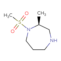 Chemical structure of (2S)-1-methanesulfonyl-2-methyl-1,4-diazepane - CSSB02126547775