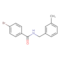 Chemical structure of 4-bromo-N-[(3-methylphenyl)methyl]benzamide - CSSB00000644900