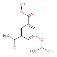 Chemical structure of methyl 3-(propan-2-yl)-5-(propan-2-yloxy)benzoate - CSSB00020659645
