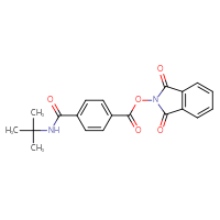 Chemical structure of 1,3-dioxo-2,3-dihydro-1H-isoindol-2-yl 4-(tert-butylcarbamoyl)benzoate - CSSB20270649272