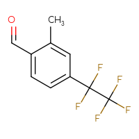 Chemical structure of 2-methyl-4-(1,1,2,2,2-pentafluoroethyl)benzaldehyde - CSSB03436538108