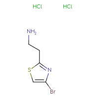 Chemical structure of 2-(4-bromo-1,3-thiazol-2-yl)ethan-1-amine dihydrochloride - CSSB21432563953