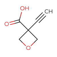 Chemical structure of 3-ethynyloxetane-3-carboxylic acid - CSSB14868996530