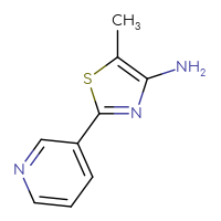Chemical structure of 5-methyl-2-(pyridin-3-yl)-1,3-thiazol-4-amine - CSSB00000728836