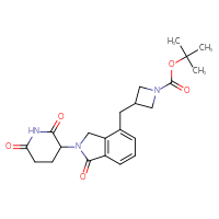 Chemical structure of tert-butyl 3-{[2-(2,6-dioxopiperidin-3-yl)-1-oxo-2,3-dihydro-1H-isoindol-4-yl]methyl}azetidine-1-carboxylate - CSSB21509799788