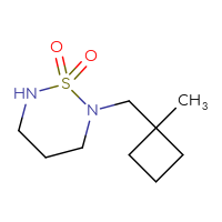 Chemical structure of 2-[(1-methylcyclobutyl)methyl]-1λ⁶,2,6-thiadiazinane-1,1-dione - CSMB00098127534