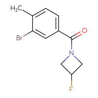 Chemical structure of 1-(3-bromo-4-methylbenzoyl)-3-fluoroazetidine - CSSB00100382182