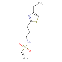 Chemical structure of N-[3-(4-ethyl-1,3-thiazol-2-yl)propyl]ethene-1-sulfonamide - CSSB20574480363