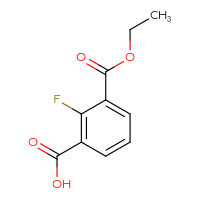 Chemical structure of 3-(ethoxycarbonyl)-2-fluorobenzoic acid - CSSB00010710560