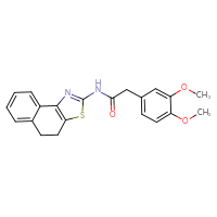 Chemical structure of 2-(3,4-dimethoxyphenyl)-N-{4H,5H-naphtho[1,2-d][1,3]thiazol-2-yl}acetamide - CSSB00027997382