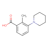 Chemical structure of 2-methyl-3-(piperidin-1-yl)benzoic acid - CSSB00000215661