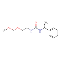 Chemical structure of 3-[2-(methoxymethoxy)ethyl]-1-[(1R)-1-phenylethyl]urea - CSSB21432554548
