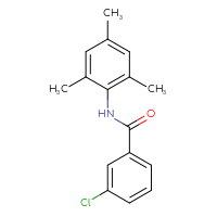 Chemical structure of 3-chloro-N-(2,4,6-trimethylphenyl)benzamide - CSSB00027988438