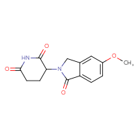 Chemical structure of 3-(5-methoxy-1-oxo-2,3-dihydro-1H-isoindol-2-yl)piperidine-2,6-dione - CSSB02447977429