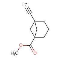 Chemical structure of methyl 5-ethynylbicyclo[3.1.1]heptane-1-carboxylate - CSSB09895216317