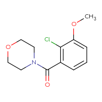 Chemical structure of 4-(2-chloro-3-methoxybenzoyl)morpholine - CSSB02522506043