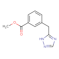 Chemical structure of methyl 3-[(1H-1,2,4-triazol-5-yl)methyl]benzoate - CSSB03559856700