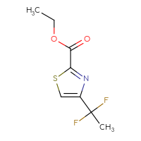 Chemical structure of ethyl 4-(1,1-difluoroethyl)-1,3-thiazole-2-carboxylate - CSSB00134606001