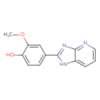 Chemical structure of 4-{1H-imidazo[4,5-b]pyridin-2-yl}-2-methoxyphenol - CSSB21253038279