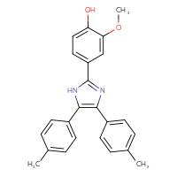 Chemical structure of 4-[4,5-bis(4-methylphenyl)-1H-imidazol-2-yl]-2-methoxyphenol - CSSB21298174042