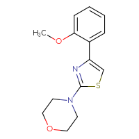 Chemical structure of 4-[4-(2-methoxyphenyl)-1,3-thiazol-2-yl]morpholine - CSSB00000693400